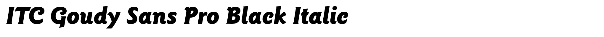 ITC Goudy Sans Pro Black Italic image